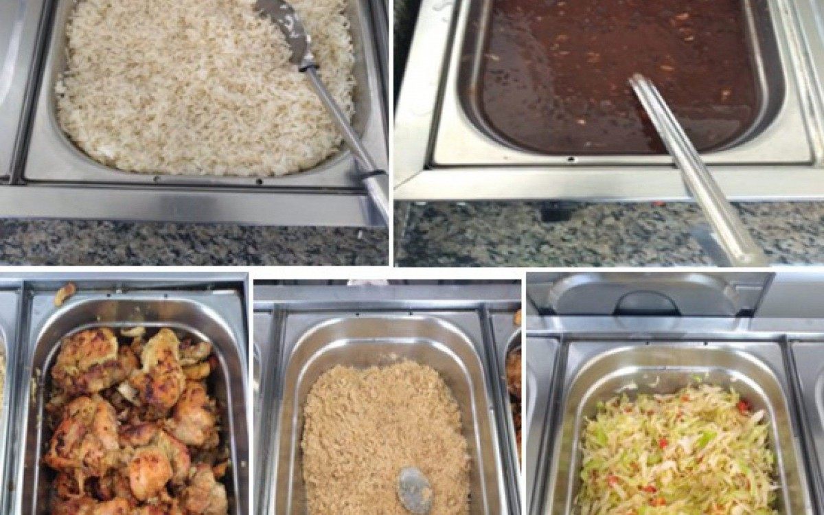 Prefeitura divulgou imagens da comida que foi servida