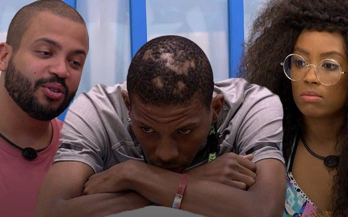 Projota, Lucas Penteado e Lumena durante participação no BBB 21 - Arte: Letícia Carvalho/ Imagens: Reprodução TV Globo