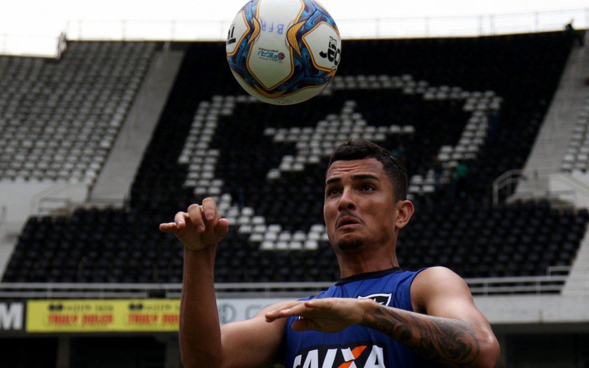 Alessandro Scheppa virou xodó da torcida pelo apelido de Zé Gatinha, mas não agradou e deixou o Botafogo com um jogo - VíTOR SILVA/BOTAFOGO