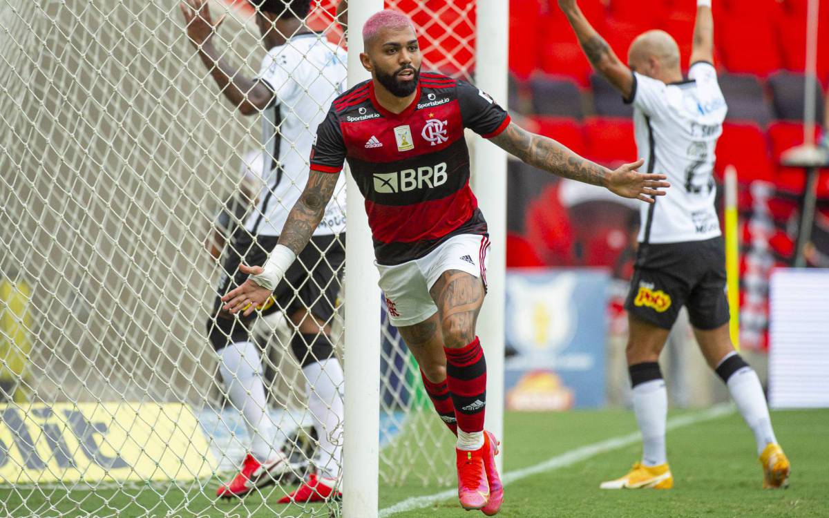 Gabigol marcou o gol da vitória, mas preocupa - Alexandre Vidal / Flamengo