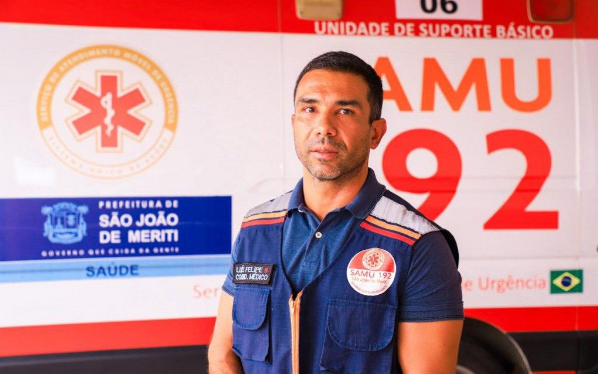  Luiz Felipe de Almeida, o coordenador médico do Samu Meriti