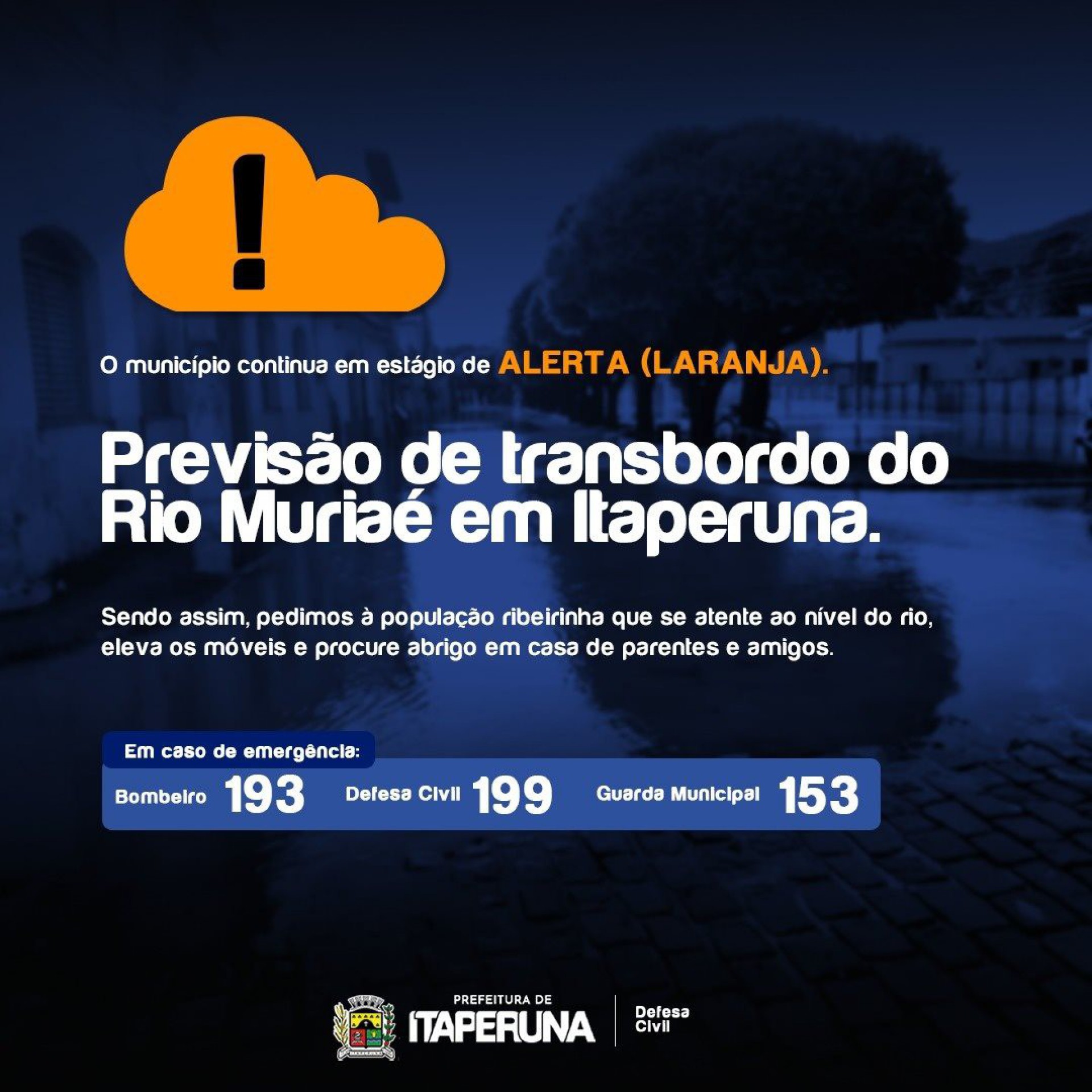 Entretanto, n&atilde;o h&aacute; motivo para p&acirc;nico. Apesar da orienta&ccedil;&atilde;o, n&atilde;o h&aacute; previs&atilde;o de inunda&ccedil;&otilde;es semelhantes &agrave; janeiro e fevereiro de 2020.  - Foto: divulga&ccedil;&atilde;o/PMI