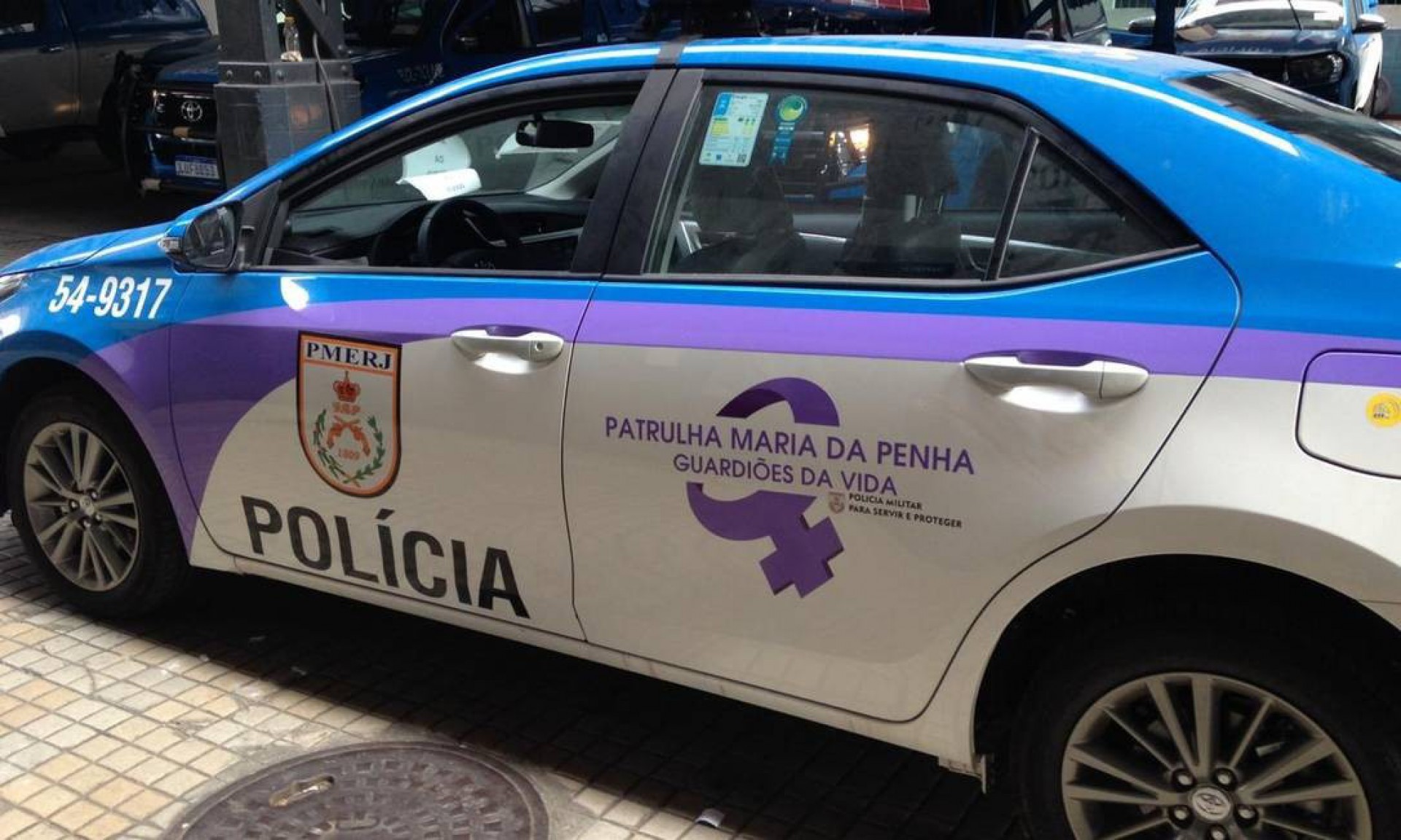 Viatura utilizada nas rondas da Patrulha Maria da Penha, serviço da Polícia Militar do RJ - Reprodução/Internet