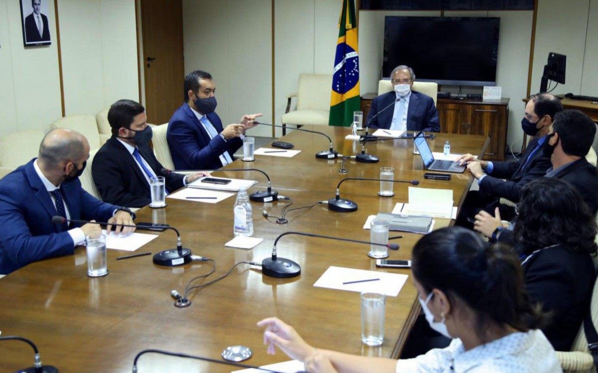 Regime de Recuperação Fiscal foi destaque da reunião que Cláudio Castro teve com o ministro da Economia, Paulo Guedes - Divulgação