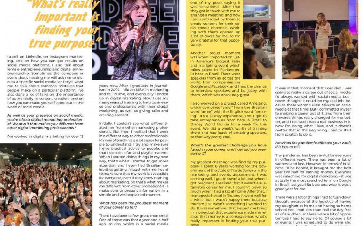 Paula Tebett ganhou o título de rainha brasileiras das mídias sociais e foi capa da revista 'High Profile'