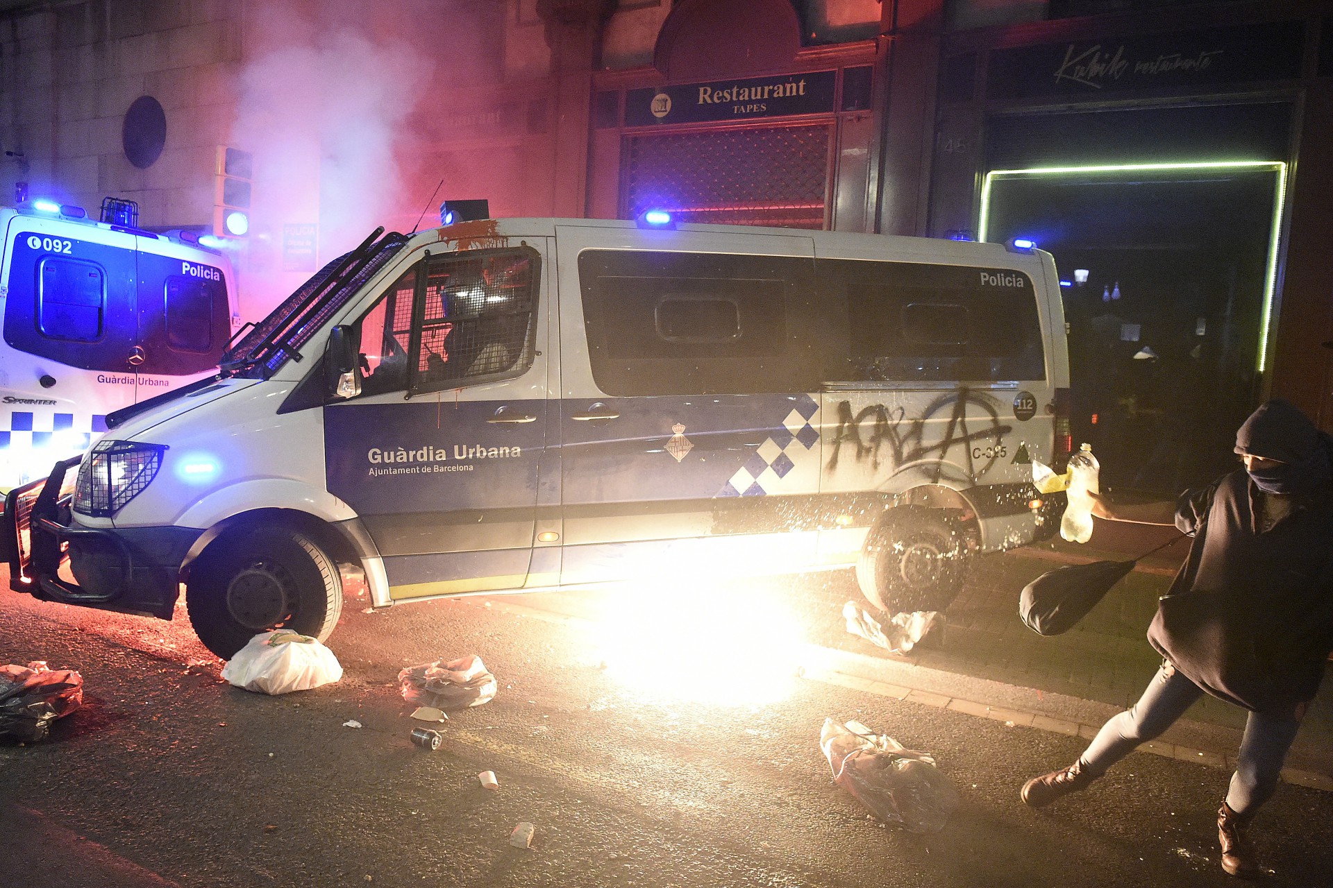 Protesto em Barcelona - JOSEP LAGO / AFP