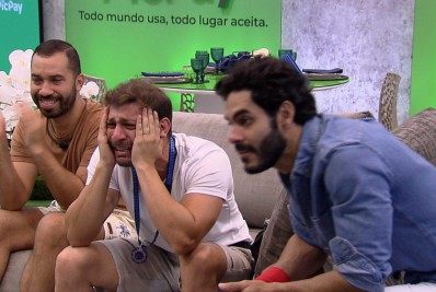 BBB 21: Caio vai às lágrimas durante almoço do anjo