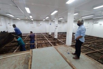 Prefeito Dr. João visita obras da UPA de Jardim Íris após curto-circuito em exaustor da unidade