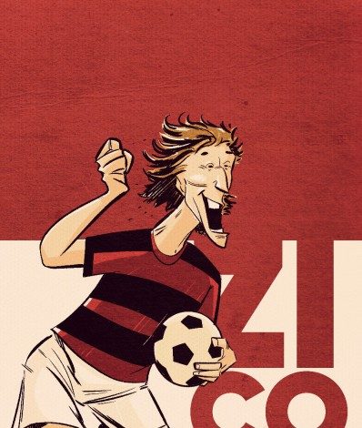 Hist&oacute;ria em quadrinhos celebra 50 anos do in&iacute;cio da carreira de Zico