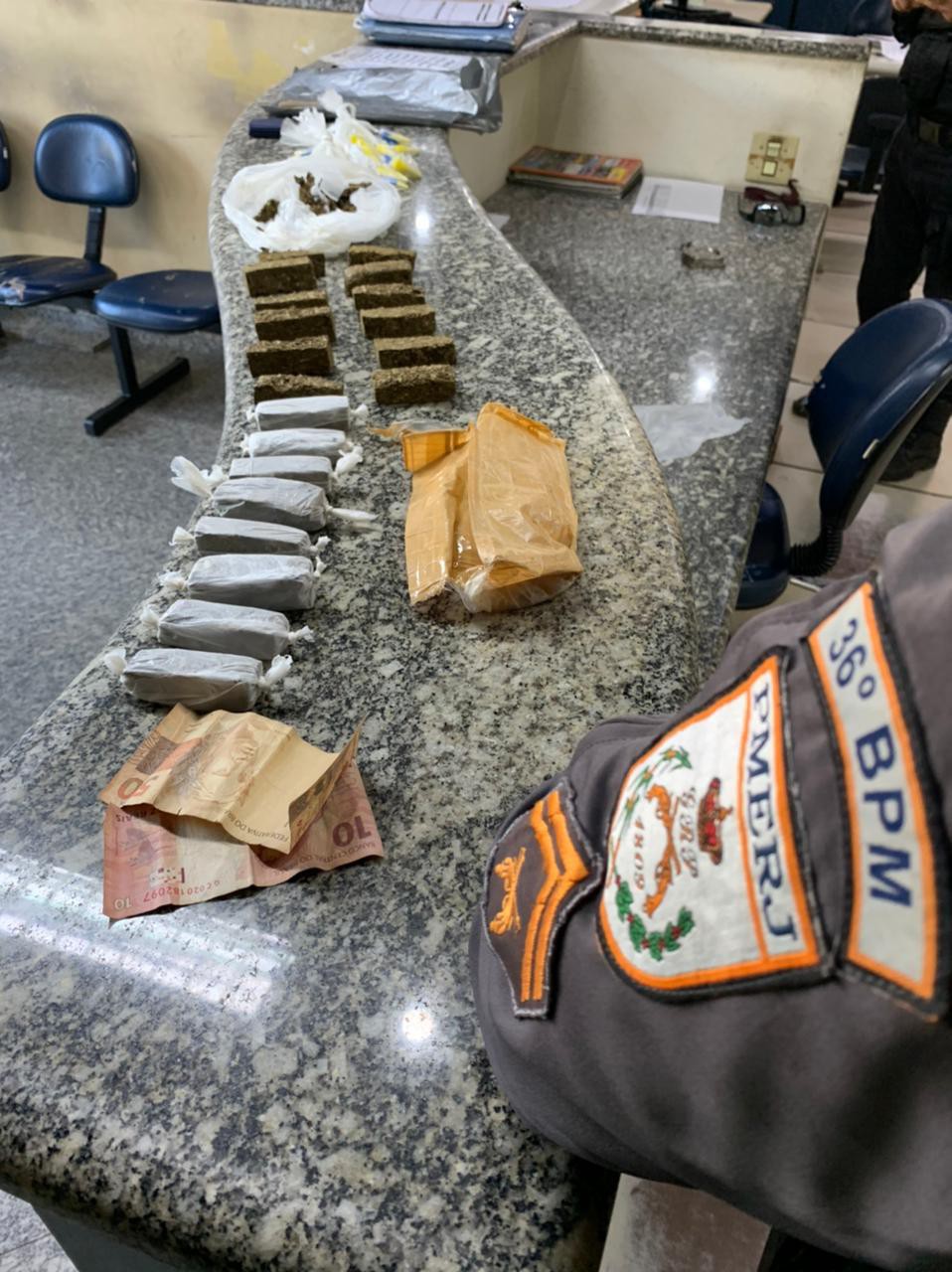 Ocorrência do 36º Batalhão de Polícia Militar (Santo Antônio de Pádua) durante patrulhamento em Miracema.