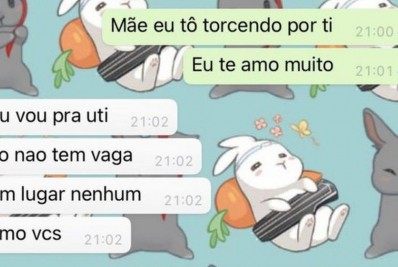 Antes de morrer, mãe envia última mensagem à filha: 'Eu vou pra UTI. Amo vocês'