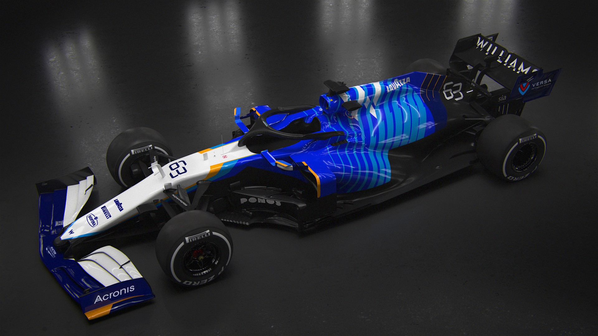 O modelo FW43B, da Williams, foi apresentado para a temporada 2021 de Fórmula 1 - Divulgação/Williams
