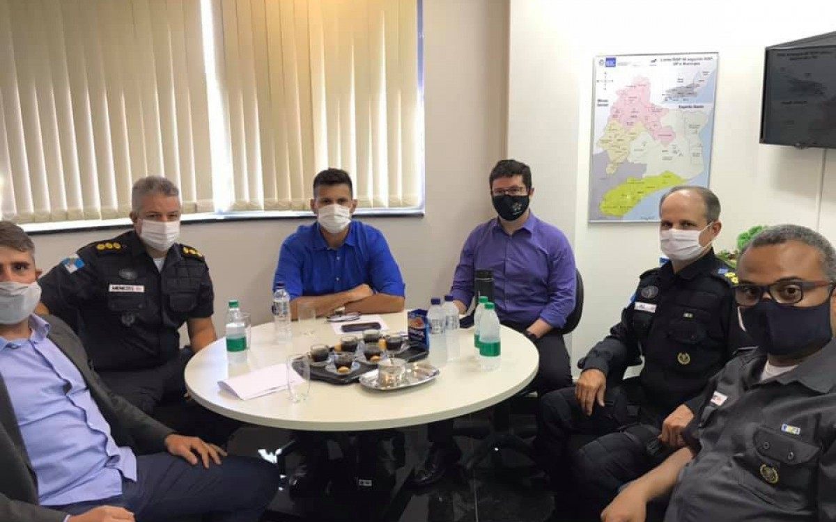 Reuni&atilde;o na 6&ordf; Regi&atilde;o Integrada de Seguran&ccedil;a P&uacute;blica (Risp), situada no munic&iacute;pio de Campos dos Goytacazes, RJ.