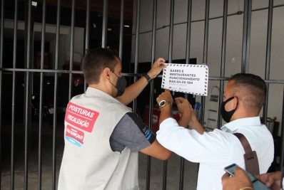 Fiscais percorrem SG orientando comerciantes sobre novo 'lockdown'