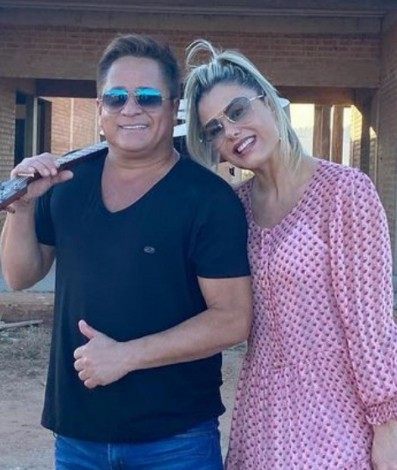 Leonardo e a esposa Poliana - reprodução do instagram