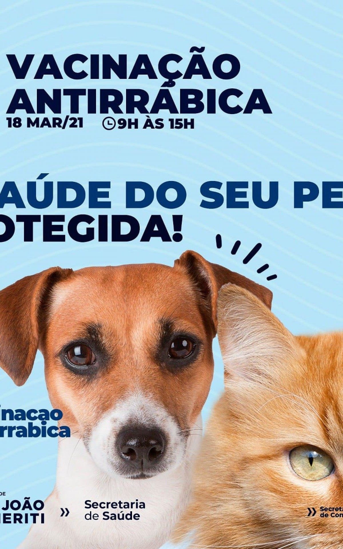 Meriti anuncia calend&aacute;rio da Campanha de Vacina&ccedil;&atilde;o Antirr&aacute;bica para c&atilde;es e gatos 2021