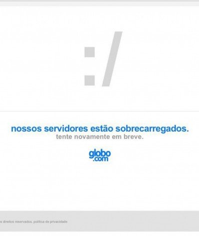 Serviços Globo fora do ar - Reprodução