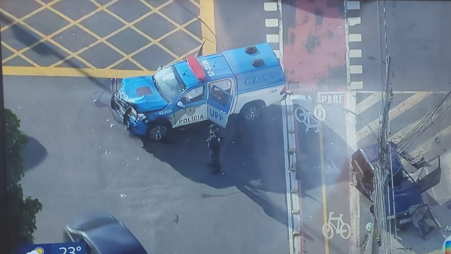 Acidente na Avenida Maracanã - Reprodução TV Globo