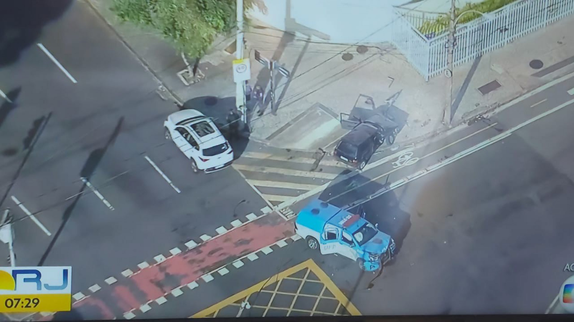 Acidente na Avenida Maracanã - Reprodução TV Globo