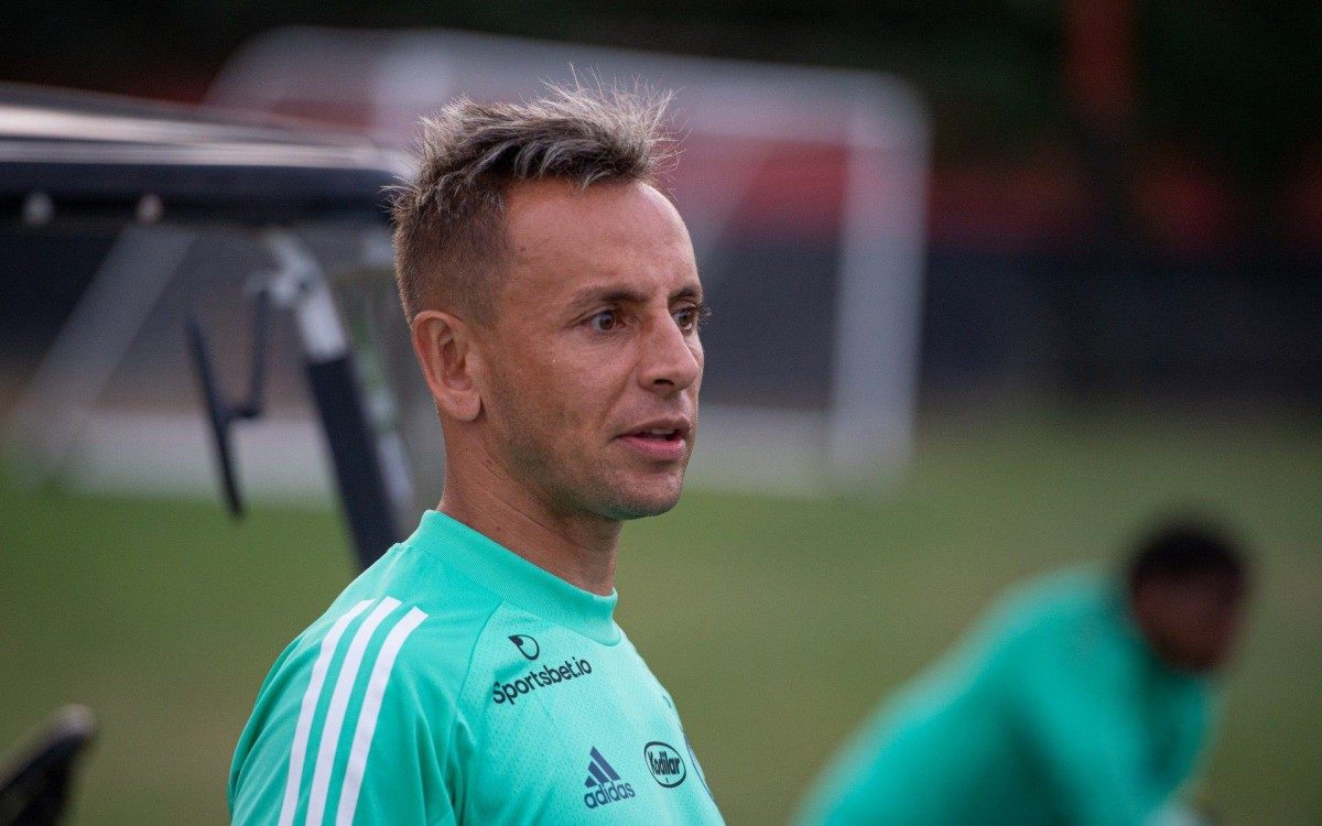 Jogador Rafinha. Atividade no Ninho - 02-07-2020
Foto: Alexandre Vidal/Flamengo