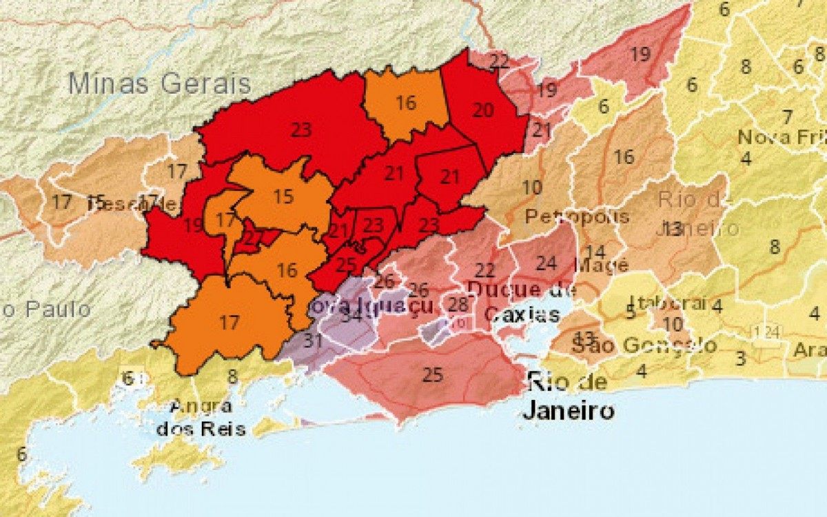 Em destaque, os 15 munic&iacute;pios que comp&otilde;em o Vale do Caf&eacute;