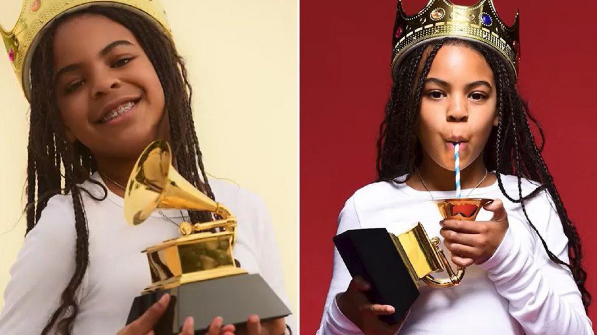 Blue Ivy segura o primeiro Grammy
