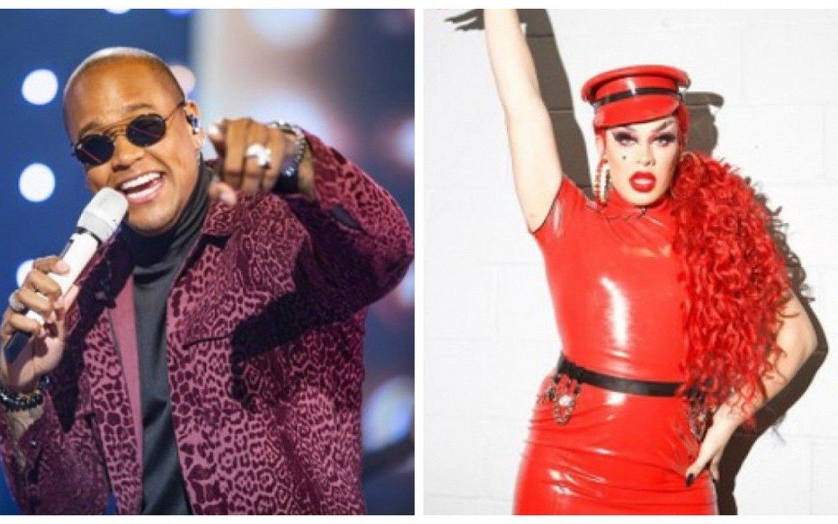 L&eacute;o Santana e Gloria Groove