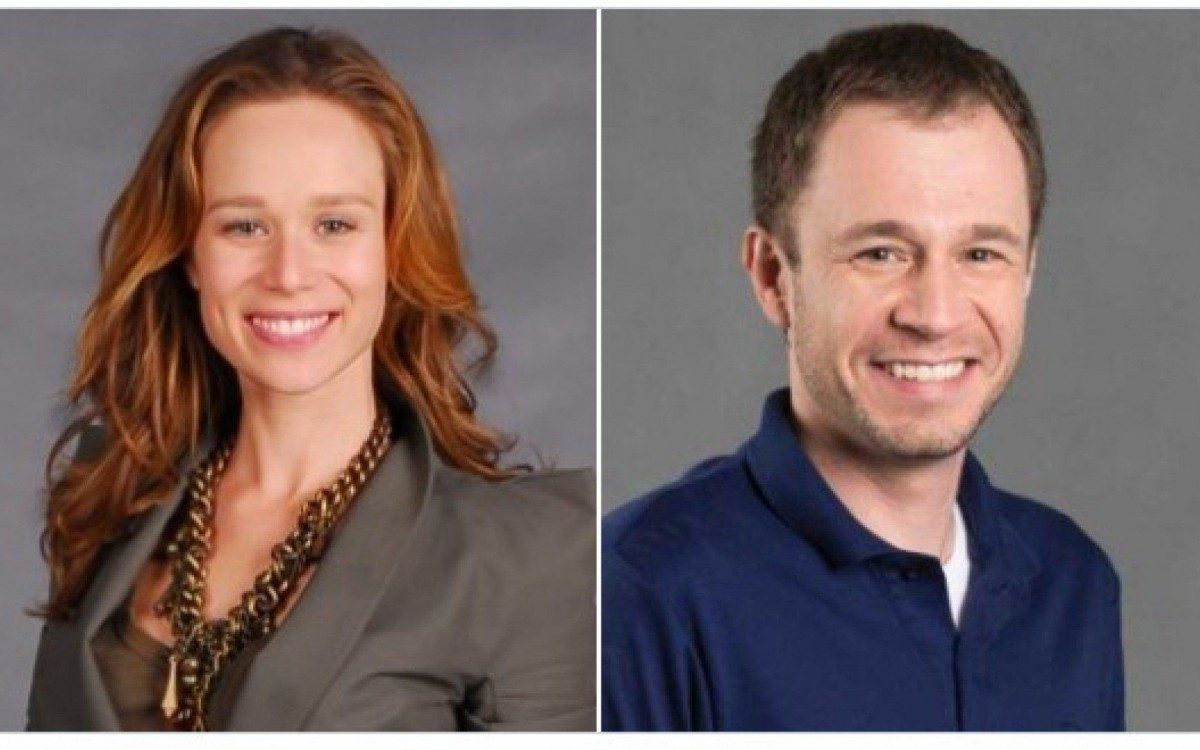 Mariana Ximenes e Tiago Leifert