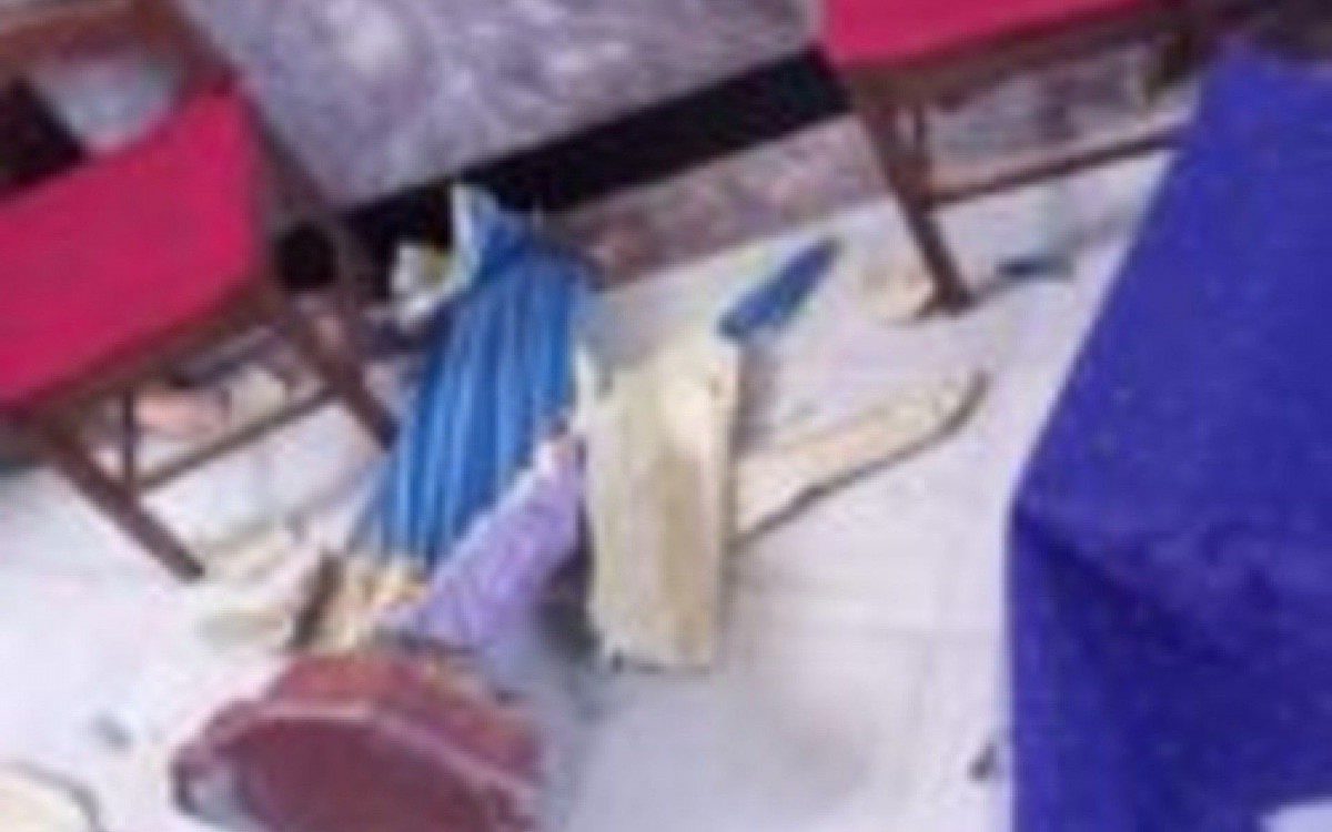 Homem destruiu a imagem de Nossa Senhora das Dores, nesta quarta-feira, em Petrópolis - Divulgação / Diocese de Petrópolis