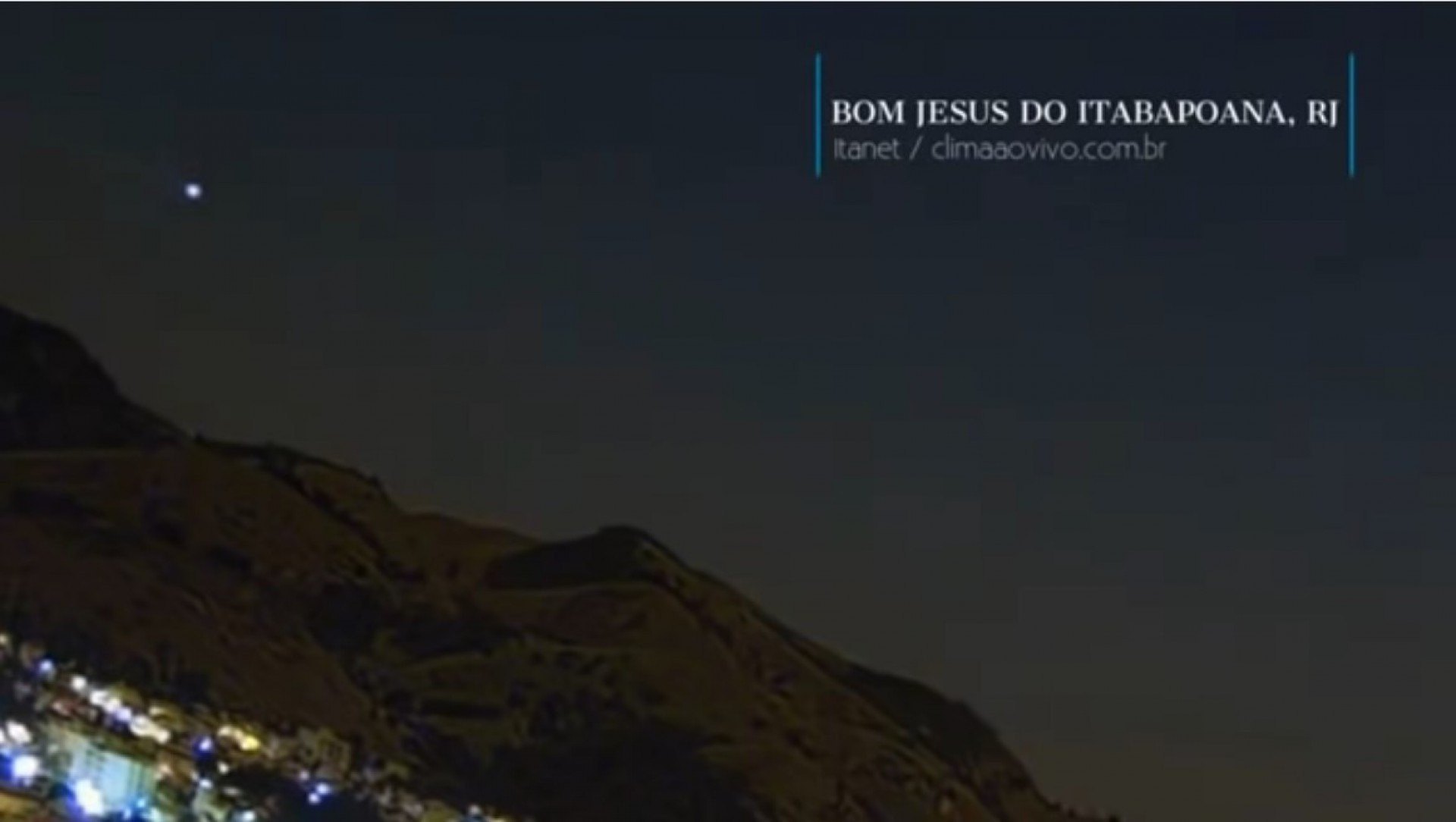 No céu do Noroeste Fluminense: Câmeras registram meteoro em Itaperuna e Bom Jesus do Itabapoana. - Foto: reprodução internet