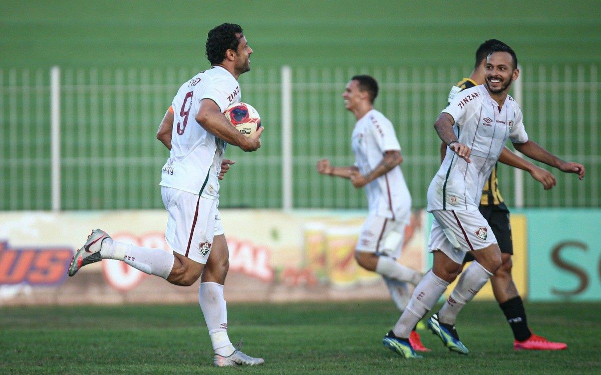 Bacax&aacute; - 26/03/2021 - .Est&aacute;dio Elcyr Resende de Mendon&ccedil;a..Fluminense enfrenta o Volta Redonda esta noite em Bacax&aacute; pela 6&ordf; rodada do Campeonato Carioca 2021 - Ta&ccedil;a Guanabara..FOTO: LUCAS MER&Ccedil;ON/FLUMINENSE