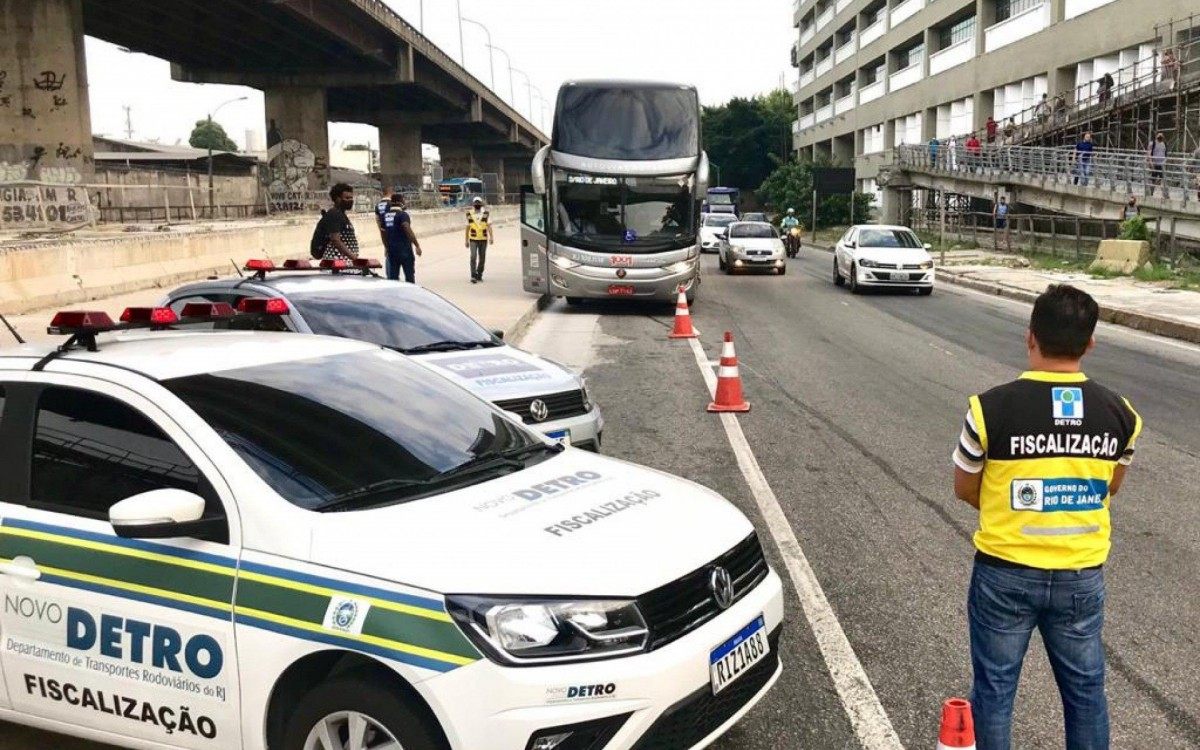 Barreira sanit&aacute;ria &eacute; montada na chegada ao Rio