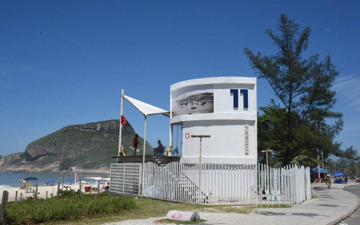 O posto 11, no Recreio, foi um dos que recebeu fotos do Rio Antigo