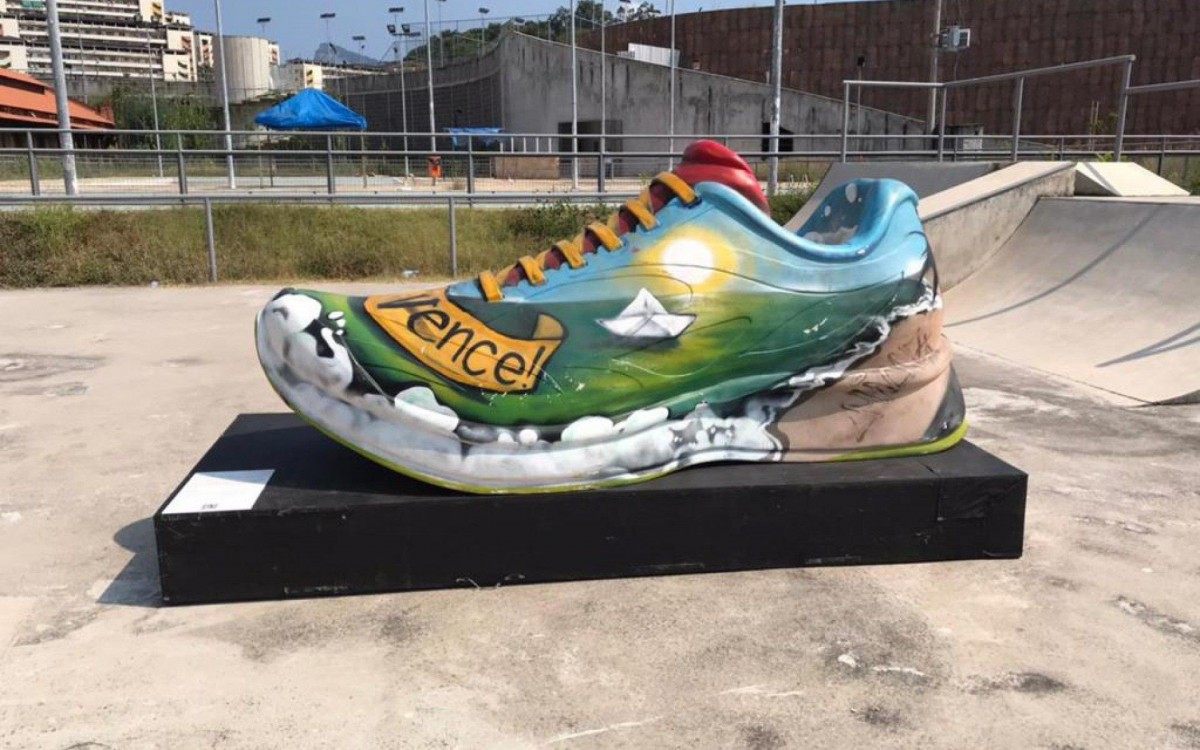 A vila da Gamboa tamb&eacute;m recebeu a escultura