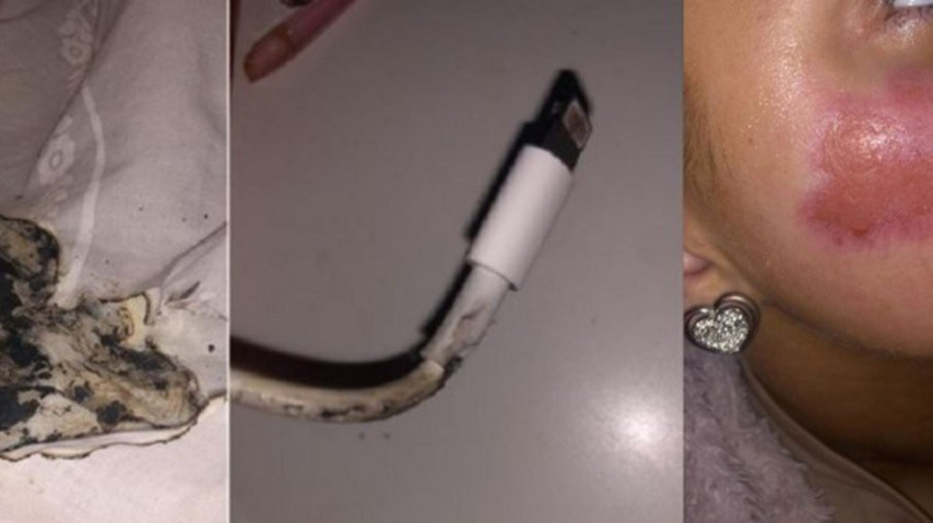 Carregador de iPhone pega fogo