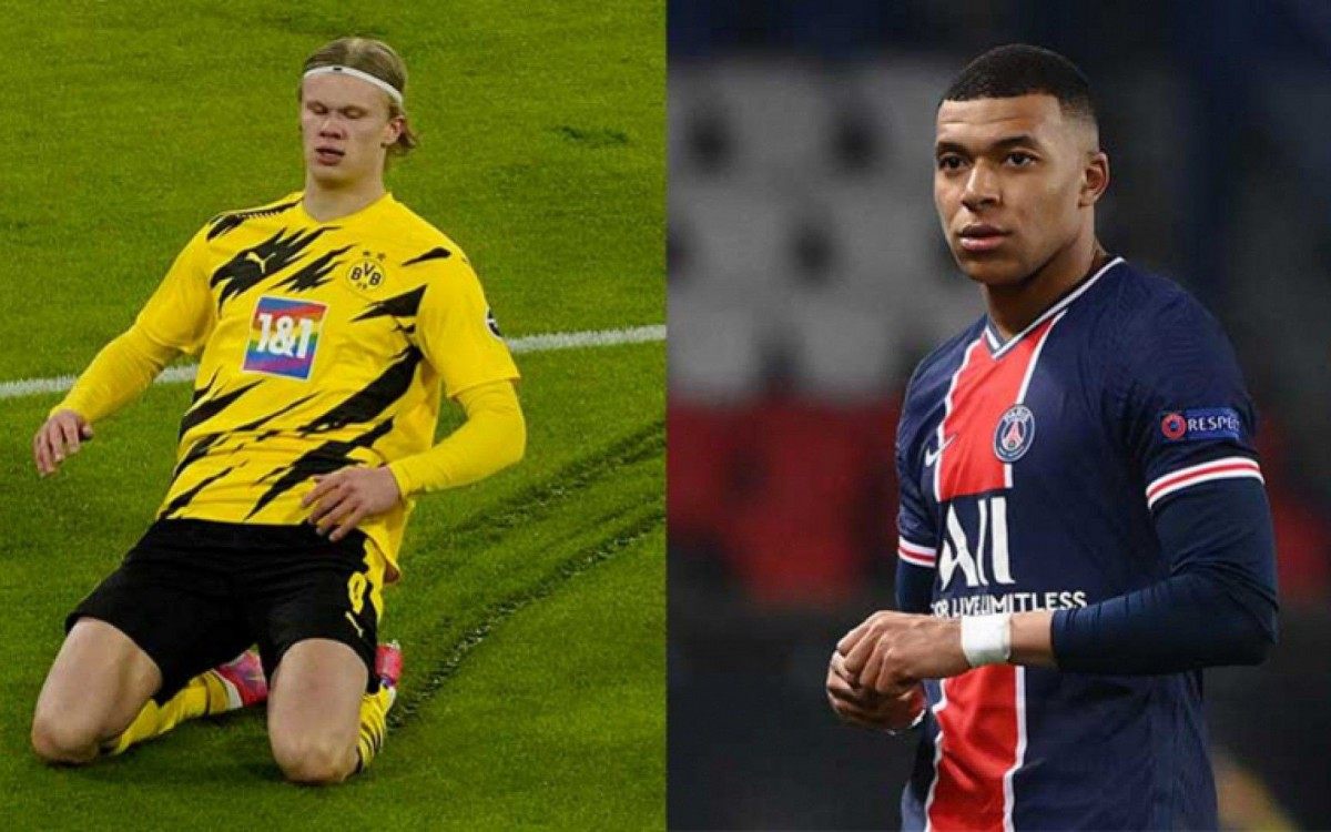 Haaland e Mbapp&eacute; s&atilde;o os focos do Real Madrid para os pr&oacute;ximos anos