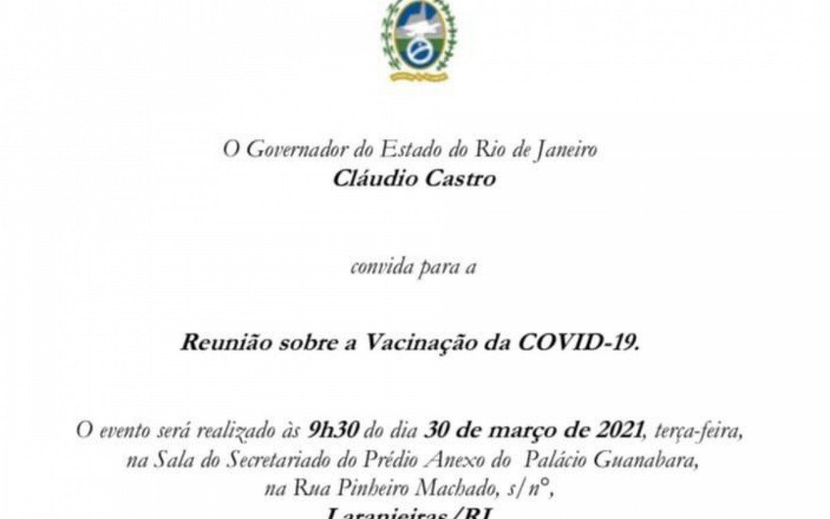 Governo enviou convite para secret&aacute;rios das corpora&ccedil;&otilde;es e demais pastas da &aacute;rea de seguran&ccedil;a
