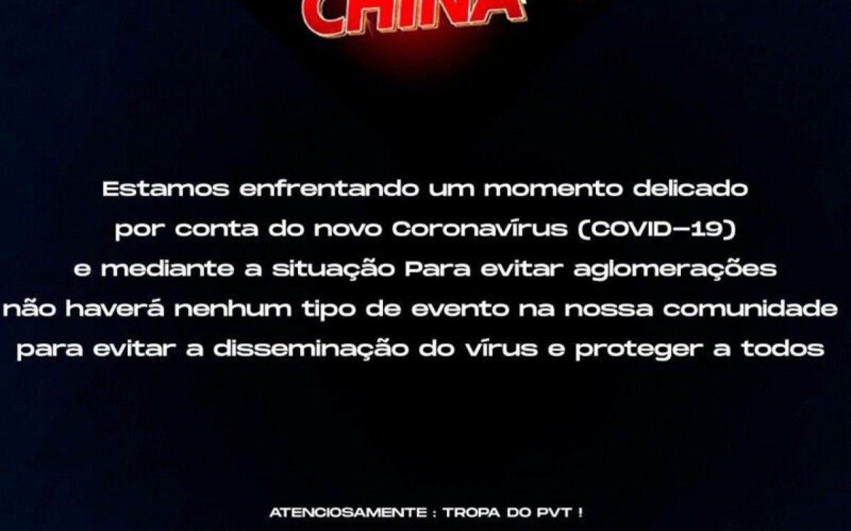 Avisos foram publicados nas redes sociais e comunicados em carro de som nas comunidades