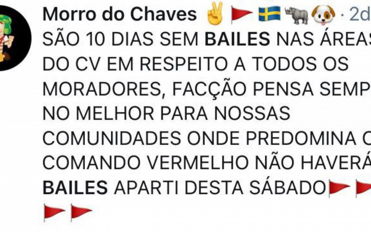 Avisos foram publicados nas redes sociais e comunicados em carro de som nas comunidades