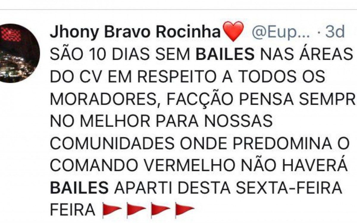 Avisos foram publicados nas redes sociais e comunicados em carro de som nas comunidades