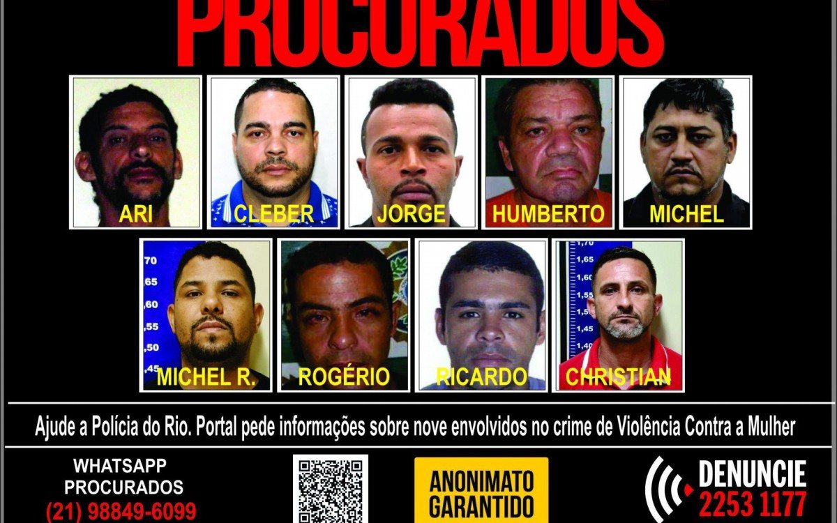 Portal dos Procurados pede informa&ccedil;&otilde;es sobre suspeitos de crimes de viol&ecirc;ncia contra as mulheres