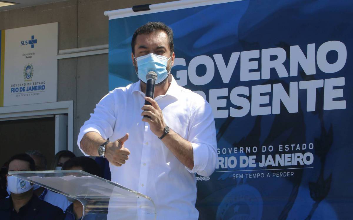 Geral - Inauguraçao do Hospital Estadual Dr. Ricardo Cruz, em Nova Iguaçu, na baixada Fluminense. Na foto, governador em exercicio, Claudio Castro. - Reginaldo Pimenta / Agencia O Dia