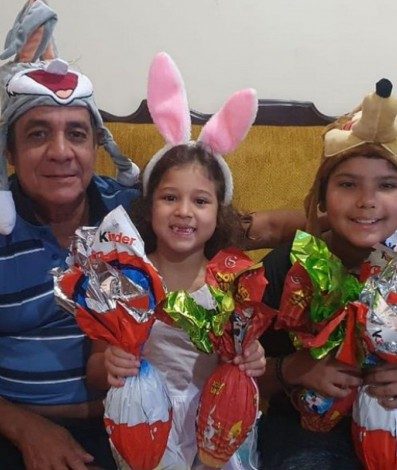 Zeca Pagodinho e os netos - reprodução do instagram