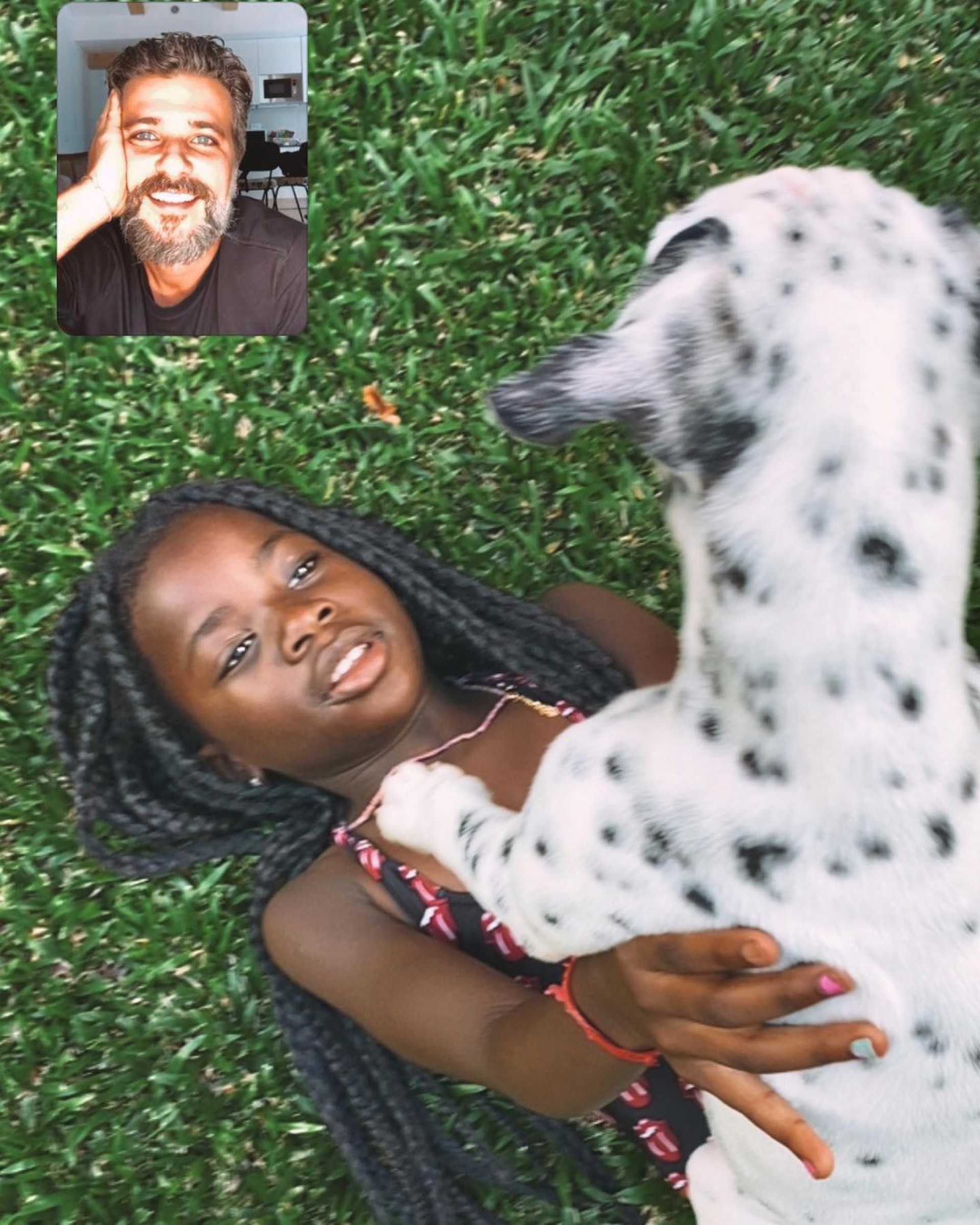 Bruno Gagliasso dá cachorro aos filhos Títi, Bless e Zyan - Reprodução