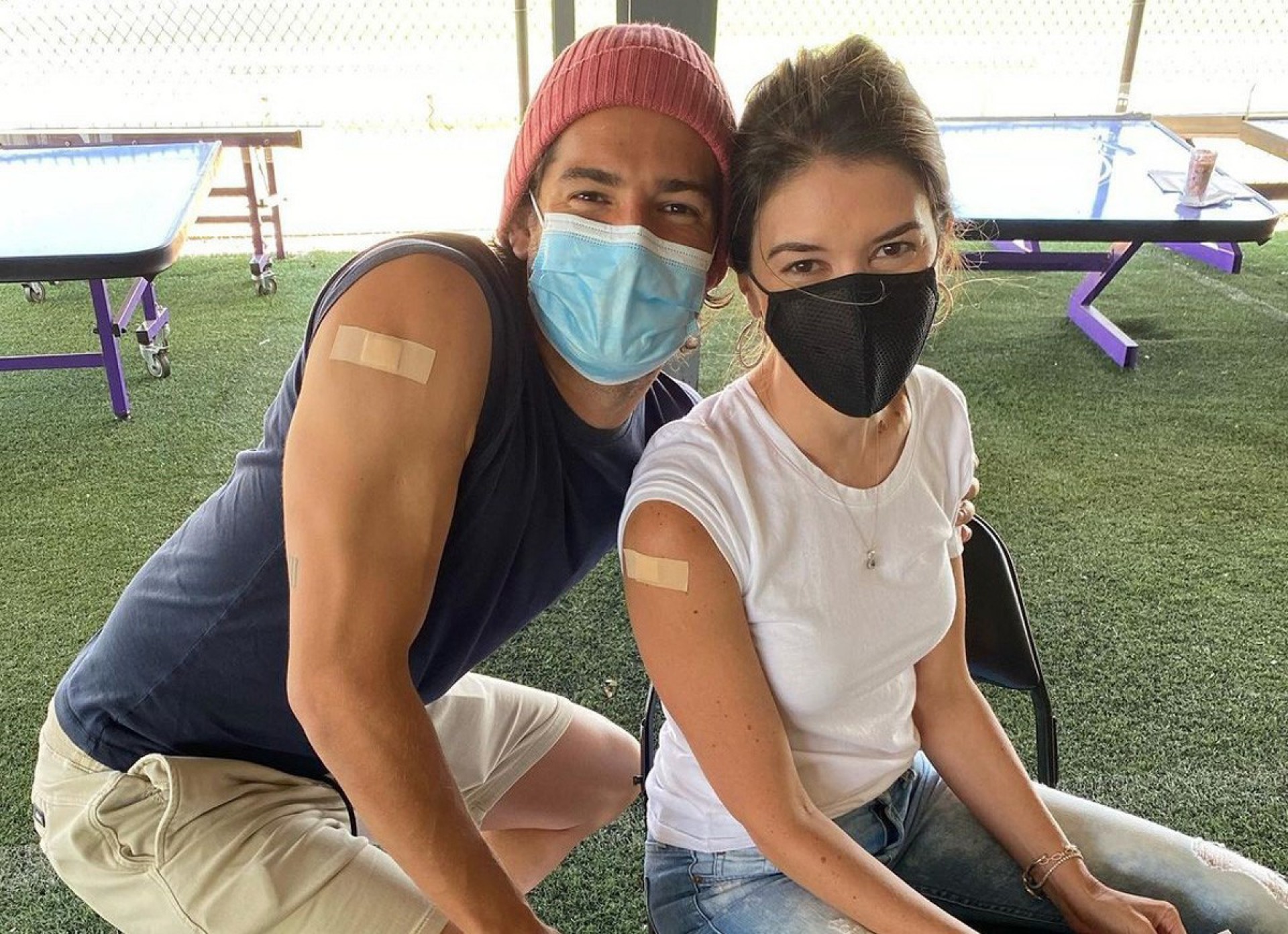 Rebeca Abravanel e Alexandre Pato são vacinados contra Covid-19 - Reprodução