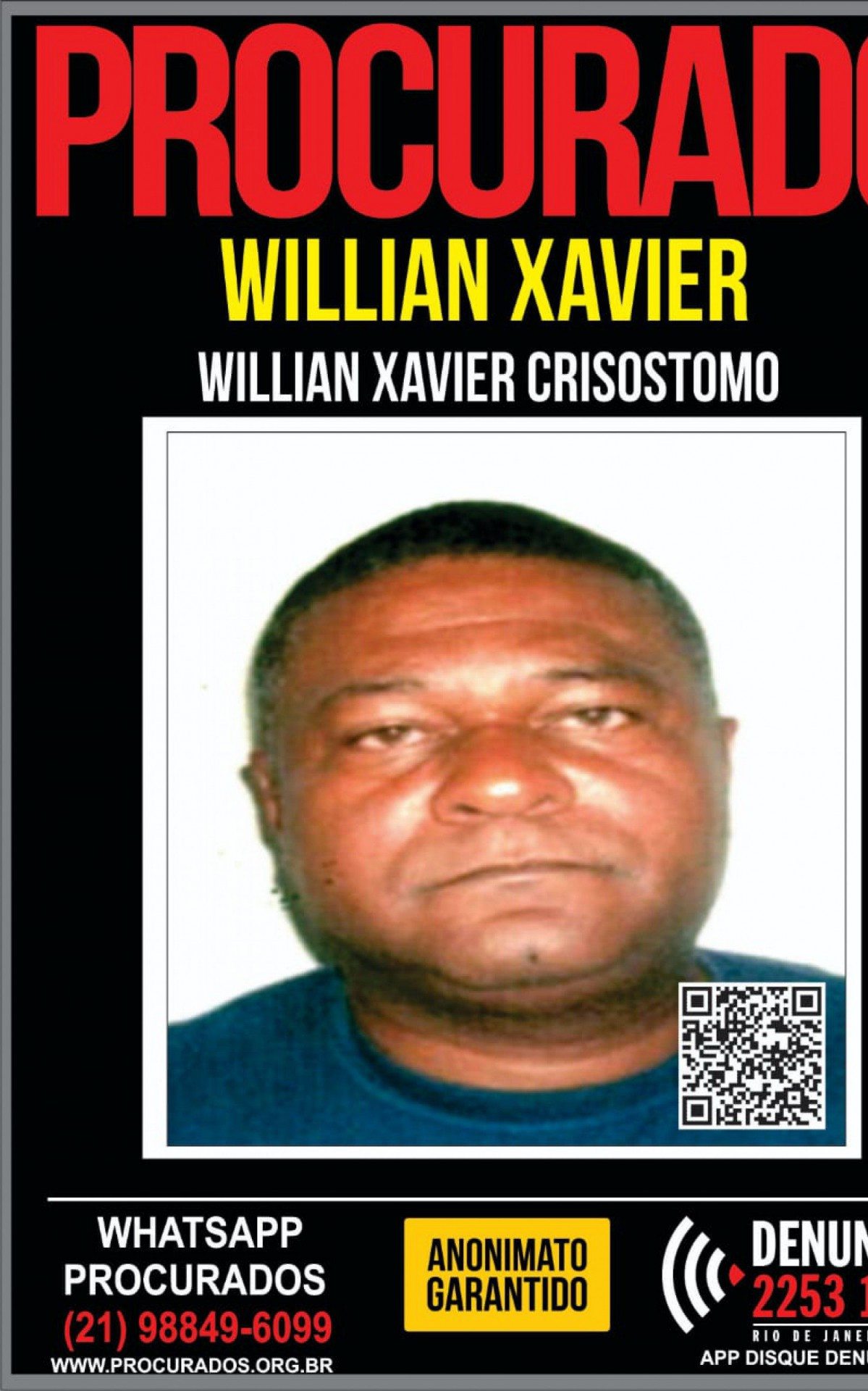 O subtenente reformado Willian Xavier Cris&oacute;stomo, de 55 anos, &eacute; acusado de comandar a mil&iacute;cia em Nova Igua&ccedil;u