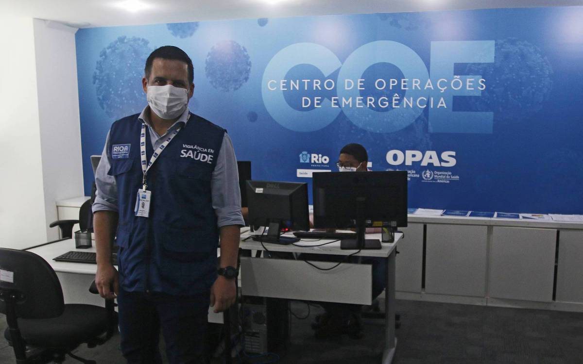 Geral - Entrevista com o superintendente da secretaria municipal de saude, Marcio Garcia, no Centro de Opera&ccedil;oes Rio (COR), na Cidade Nova, centro do Rio.
