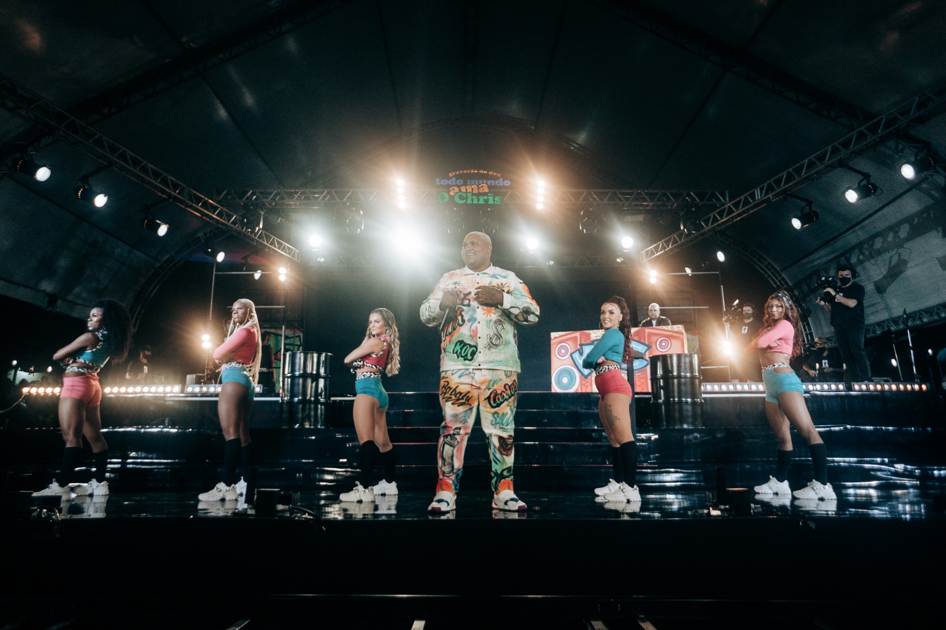 Kevin O Chris na gravação do DVD 