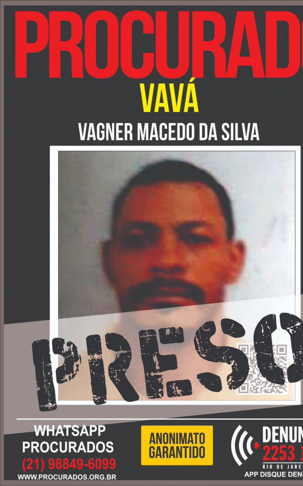 Vagner da Silva Macedo foi preso neste s&aacute;bado