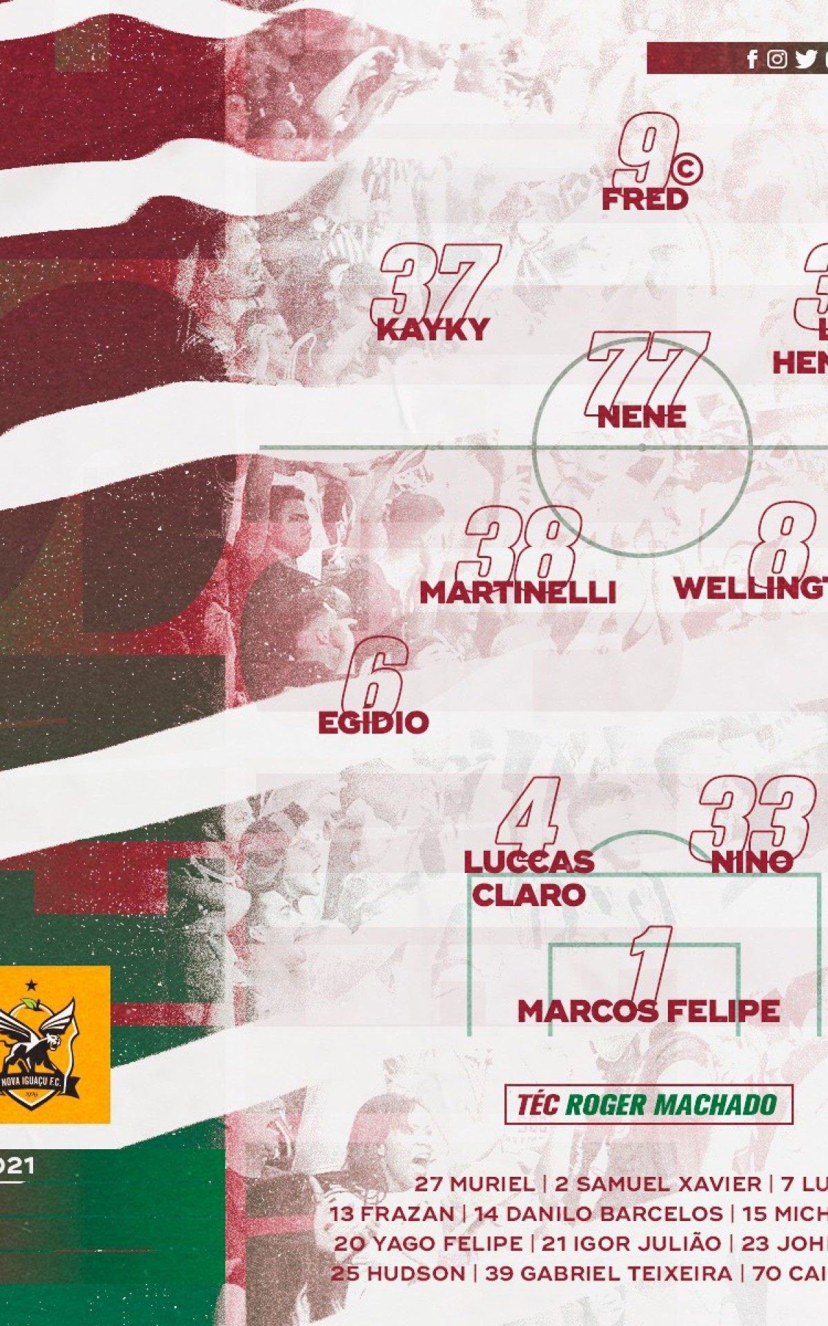 Escala&ccedil;&atilde;o do Fluminense para o jogo contra o Nova Igua&ccedil;u